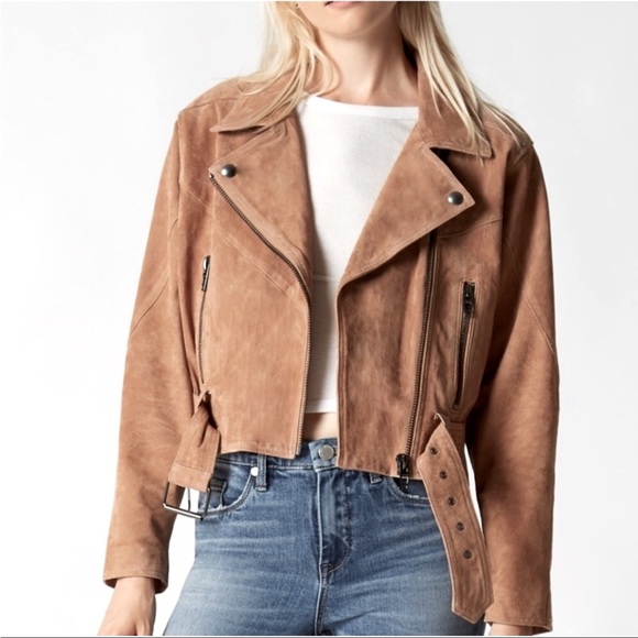 Blank NYC Jackets & Blazers - Blank NYC Desert Sand Suede Dolman Moto Jacket 73K-9804NO *DISCOLORATION*